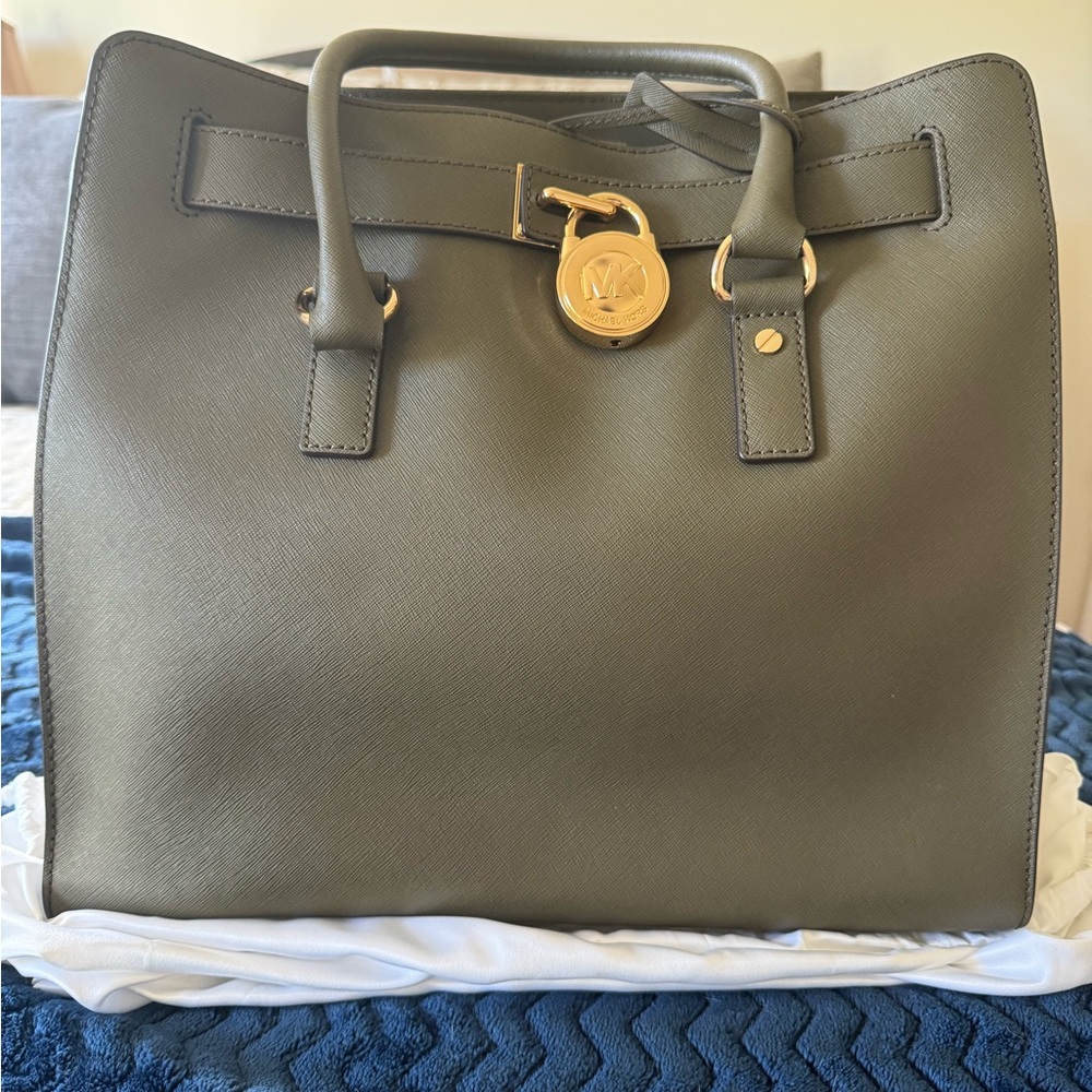 Michael Kors Large Hamilton Tote - Olive